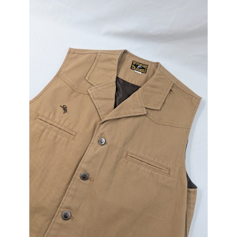 Wyoming Traders Bronco Canvas Vest Men's Medium Tall  Western Cowboy Ranch Wear
